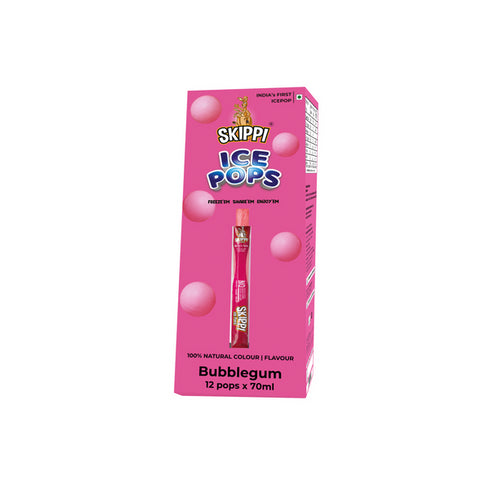 Skippi Ice Pops Bubble Gum Flavor